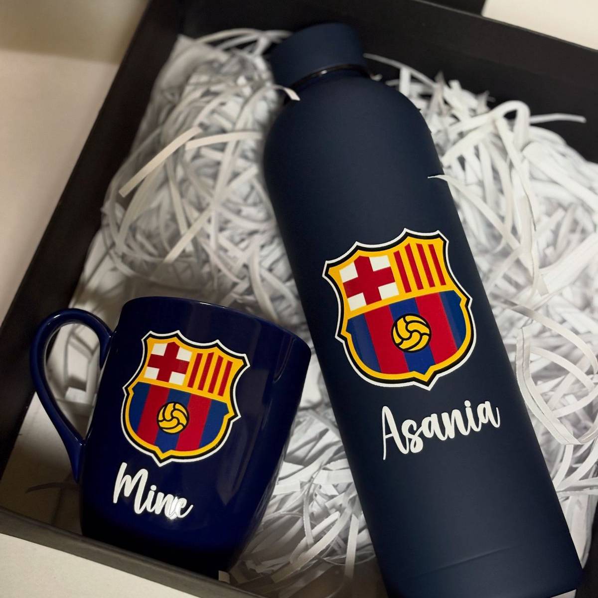 mug and bottles